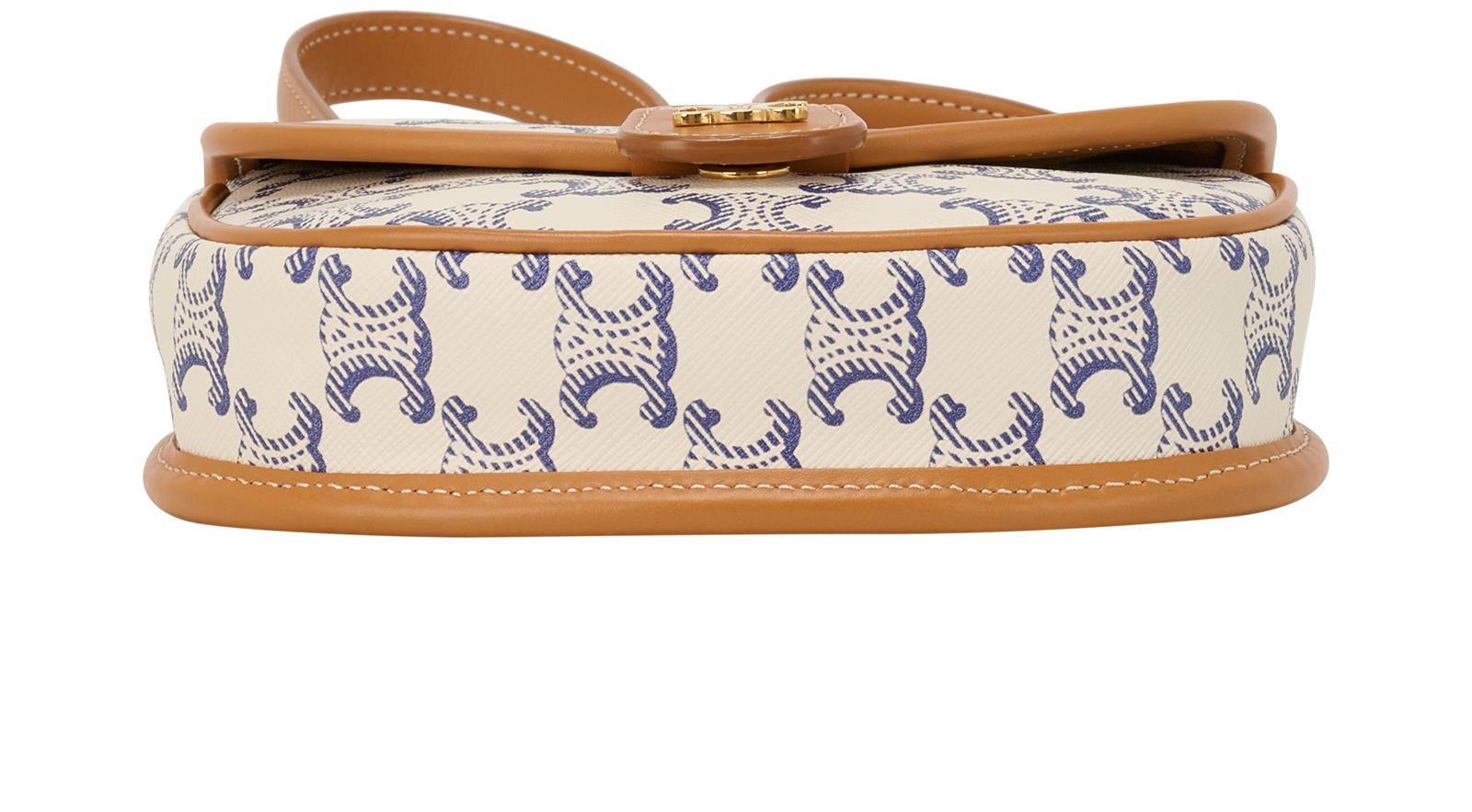 Mini Triomphe Besace Clea, &pound;650, Handbags, Tan/White, Canvas/Leather, Top view